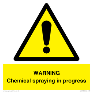 WARNING Chemical spraying in progress
